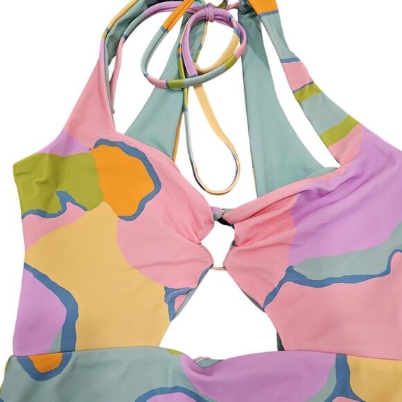 NWOT Show Me Your MuMu Summer One Piece Reversable Swimsuit Size Small - Picture 5 of 6